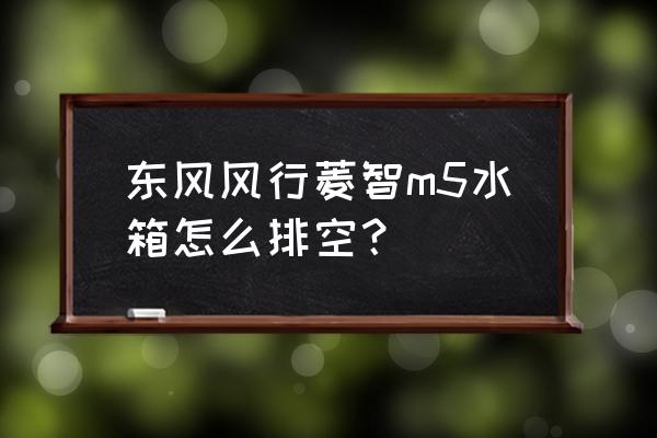 东风风行商务车水温怎么排空气 东风风行菱智m5水箱怎么排空？