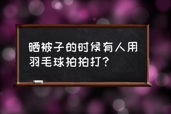 羽毛球拍打到人断吗 晒被子的时候有人用羽毛球拍拍打？