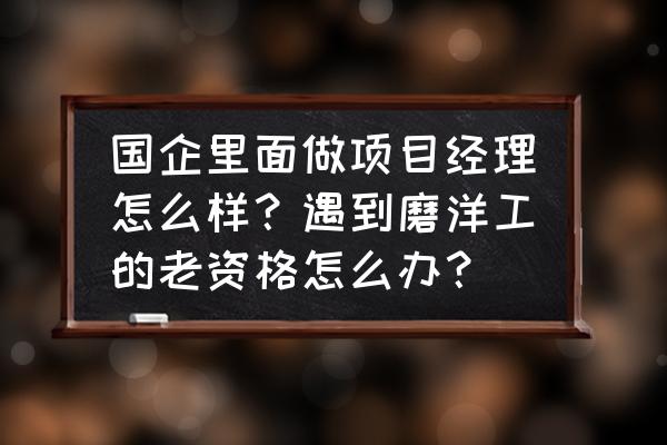 it项目经理该学习啥 国企里面做项目经理怎么样？遇到磨洋工的老资格怎么办？