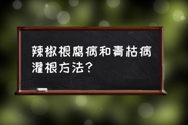 辣椒青枯病怎样防治 辣椒根腐病和青枯病灌根方法？