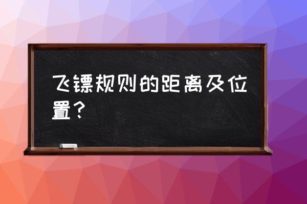 飞镖比赛打哪里 飞镖规则的距离及位置？