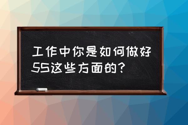 5s推行计划及实施步骤 工作中你是如何做好5S这些方面的？