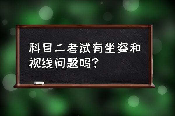 学科目2正确坐姿 科目二考试有坐姿和视线问题吗？