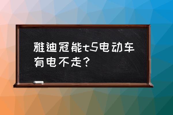 雅迪t5有电却走不了怎么办 雅迪冠能t5电动车有电不走？