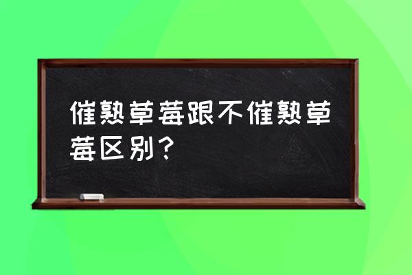 买回来的草莓怎么快速催熟 催熟草莓跟不催熟草莓区别？