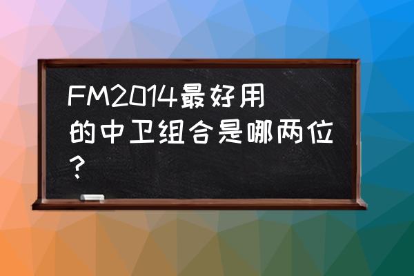 fm2014训练包怎么用 FM2014最好用的中卫组合是哪两位？