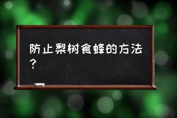 双面粘虫板怎么用 防止梨树食蜂的方法？