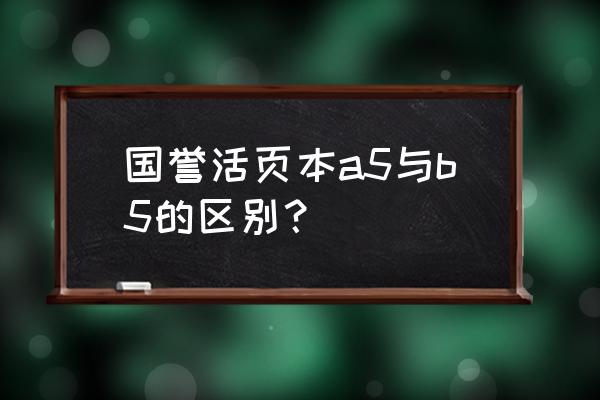 b5笔记本的尺寸是多大的 国誉活页本a5与b5的区别？