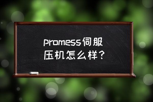 福建精密伺服液压机厂家 promess伺服压机怎么样？