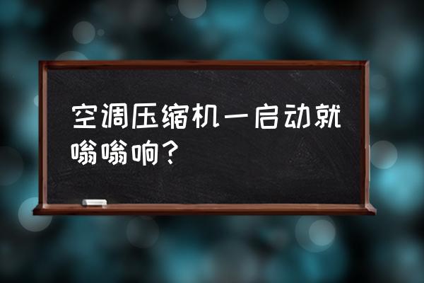 汽车压缩机嗡嗡响是怎么回事 空调压缩机一启动就嗡嗡响？