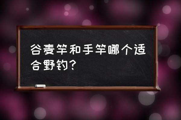 钓鱼用的手杆哪种好 谷麦竿和手竿哪个适合野钓？