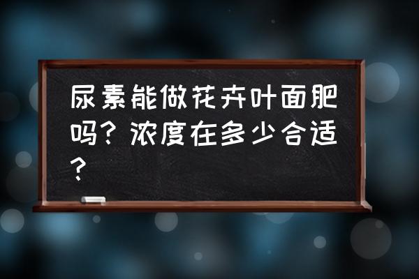 花卉喷叶面肥什么时候最好 尿素能做花卉叶面肥吗？浓度在多少合适？