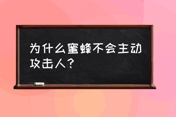 防守蜜蜂的游戏 为什么蜜蜂不会主动攻击人？