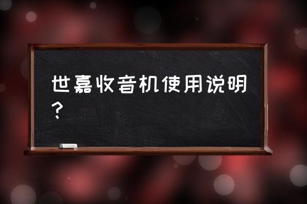 dcc操作 世嘉收音机使用说明？