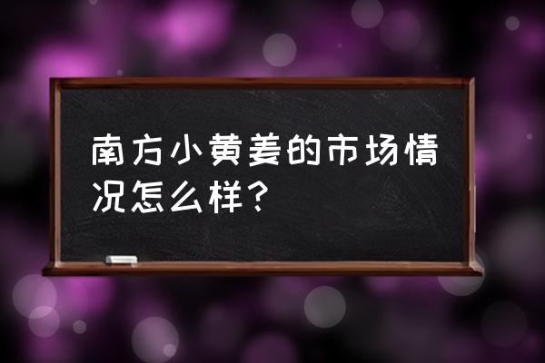 正宗小黄姜种植地址 南方小黄姜的市场情况怎么样？