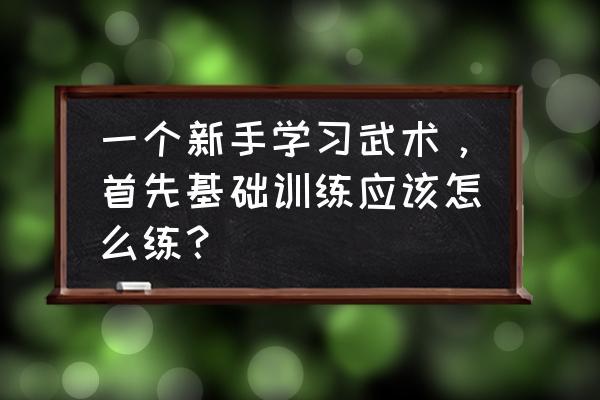 练武术基本功的诀窍 一个新手学习武术，首先基础训练应该怎么练？