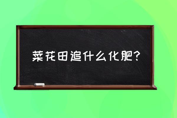 花菜追肥用什么肥料 菜花田追什么化肥？