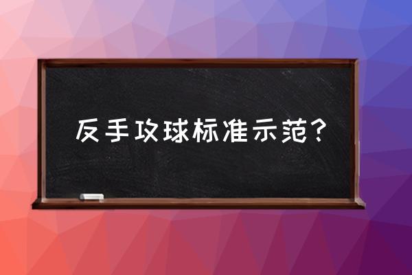 直板正胶传统反手攻球的动作要领 反手攻球标准示范？