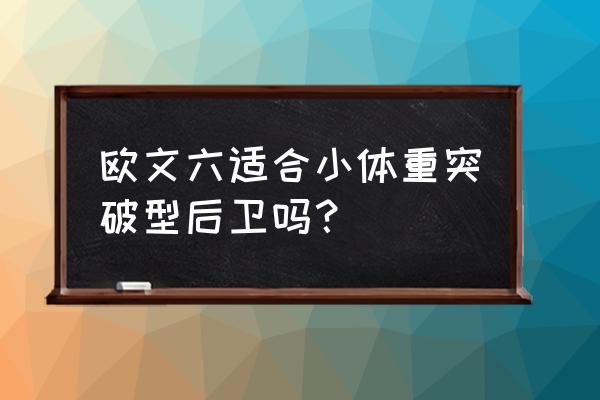 欧文6大概价格 欧文六适合小体重突破型后卫吗？