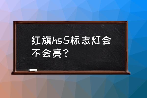 大天使之剑h5灯会攻略 红旗hs5标志灯会不会亮？