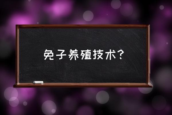 散养兔子怎样保证成活率 免子养殖技术？