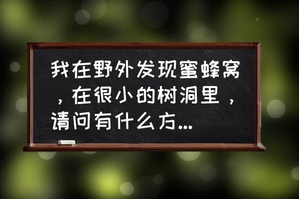 无主之地2养蜂要多久 我在野外发现蜜蜂窝，在很小的树洞里，请问有什么方法才能抓住它？