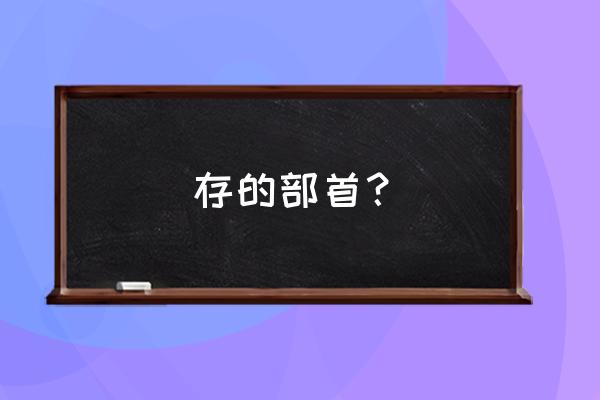 存拼音怎么拼读发音 存的部首？