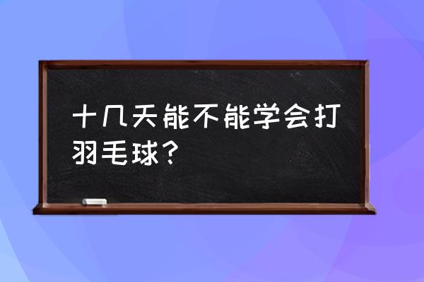 零基础学羽毛球从哪里开始 十几天能不能学会打羽毛球？