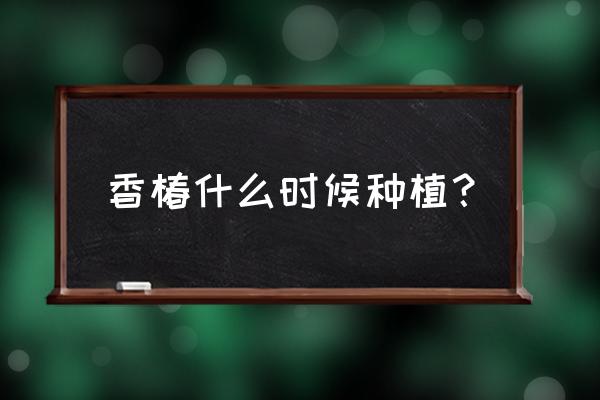 香椿哪个季节吃最好 香椿什么时候种植？