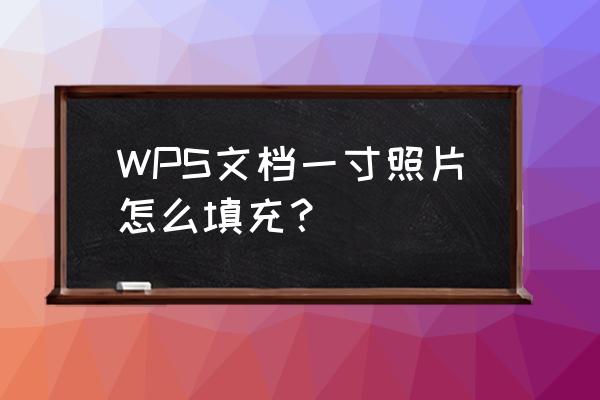 如何用wps自己做份简历 WPS文档一寸照片怎么填充？