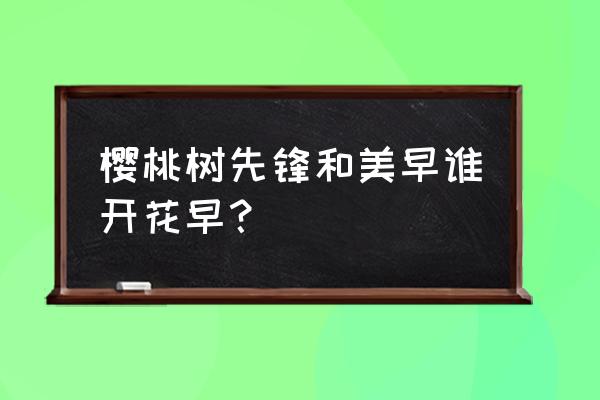 大樱桃都是先开花再长叶子吗 樱桃树先锋和美早谁开花早？