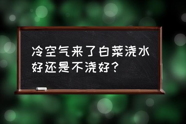 小雪节铲白菜阴天好还是晴天好 冷空气来了白菜浇水好还是不浇好？